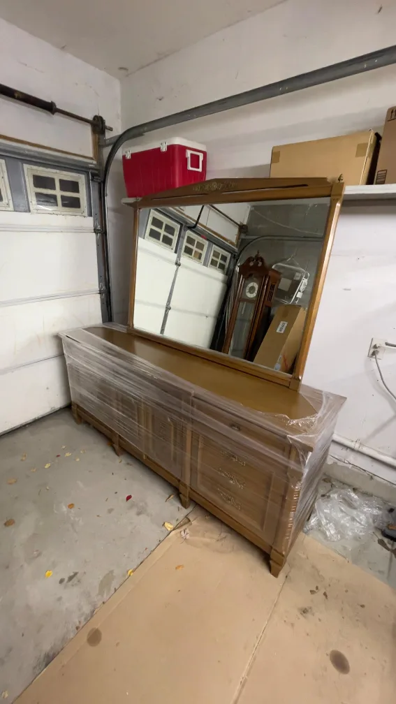 Vintage Dresser with Mirror + Glass Top image indicator(2)