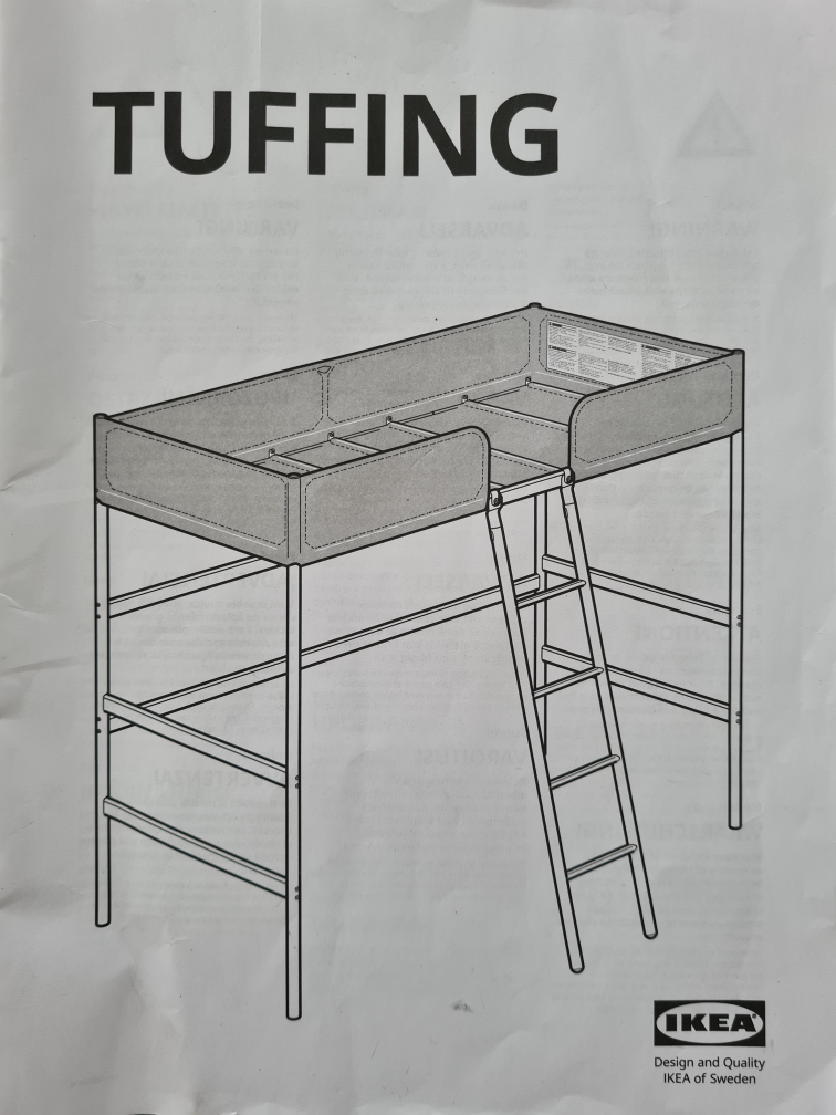 IKEA Tuffing Bunk Bed Frame mattress included