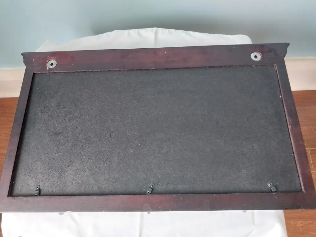 Wall Mounted Picture Frame with Mirror and Hooks. FIRM PRICE. image indicator(3)