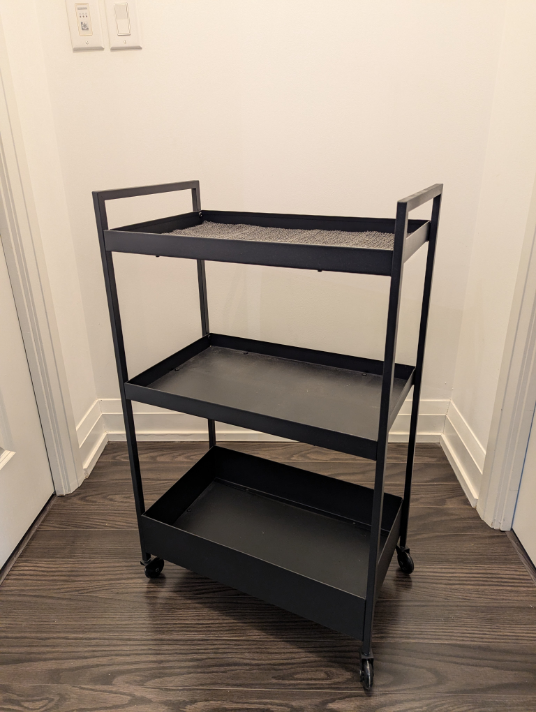 Ikea Black Metal Rolling Cart