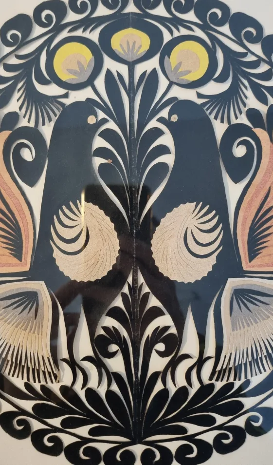 Framed Folk Art Paper Cutout image indicator(3)