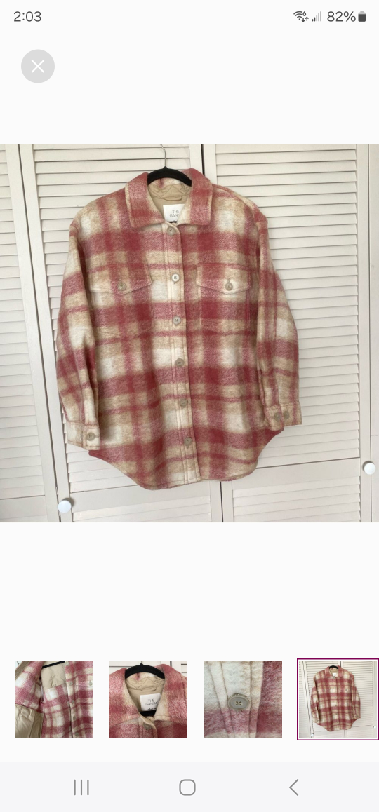 NWT L Wilfred Ganna Plaid Oversized Shirt Jacket - photo 3
