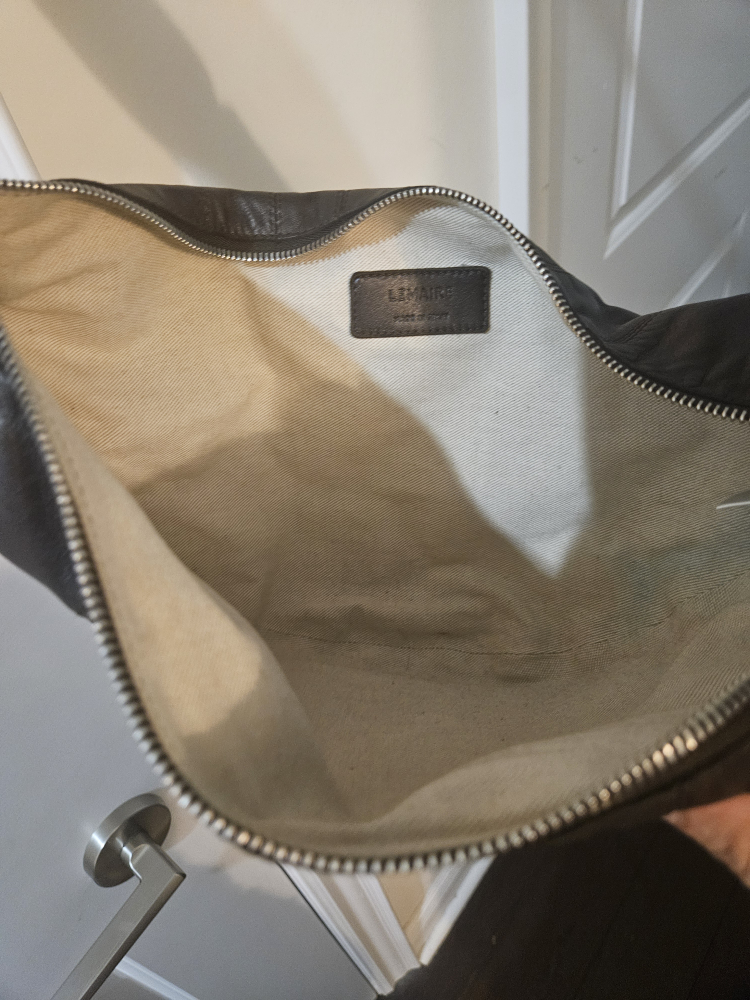 Lemaire Dark Chocolate Leather shoulder Bag - photo 2