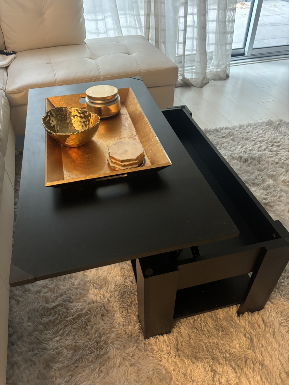 Black Lift-Top Coffee Table - photo 3