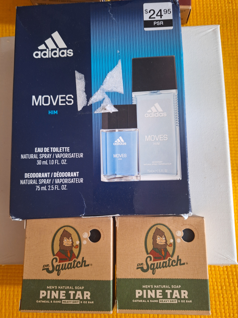 Adidas Moves Him Gift Set + 2 Dr Squatch Soaps