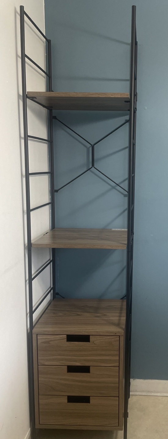 Metal wooden showcase