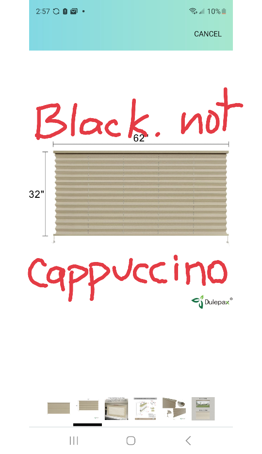 Dulepax RV Blinds Black Pleated Shades 62" x 32"