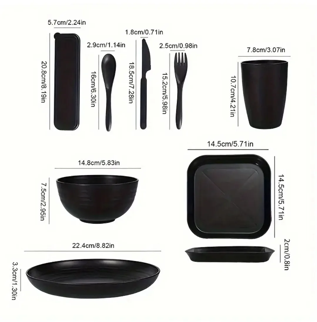 32-Piece Plastic Dinnerware Set image indicator(2)
