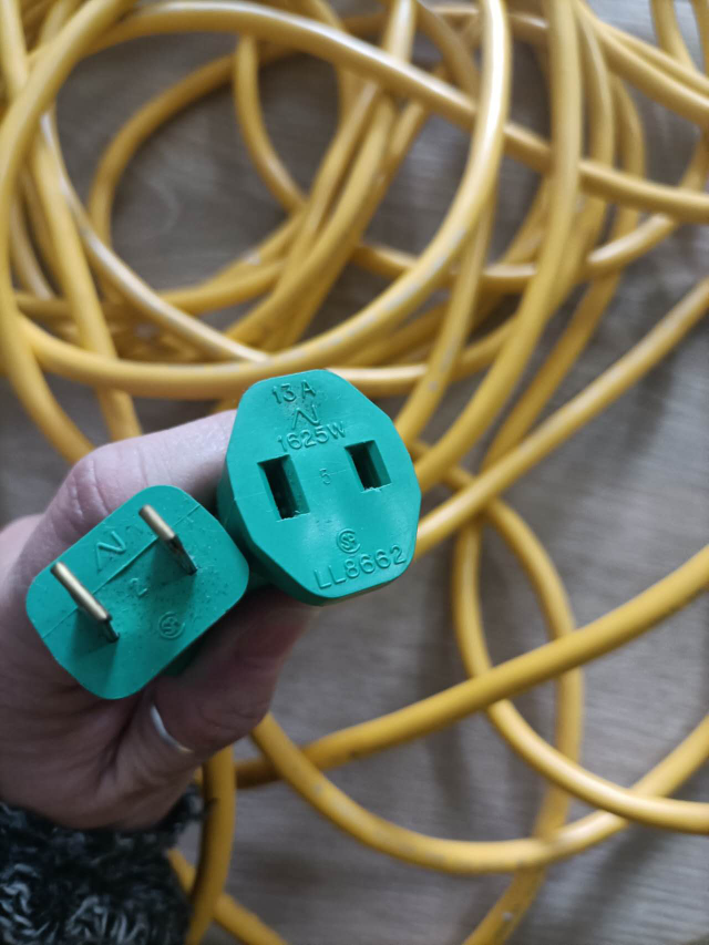 Yellow Green Outdoor/Indoor Extension Cord