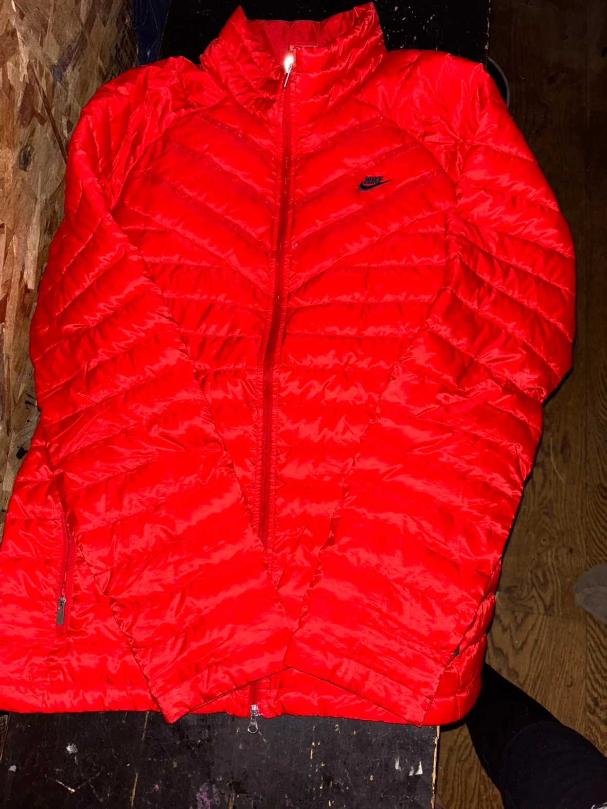 Nike Red Puffer Jacket thumbnail