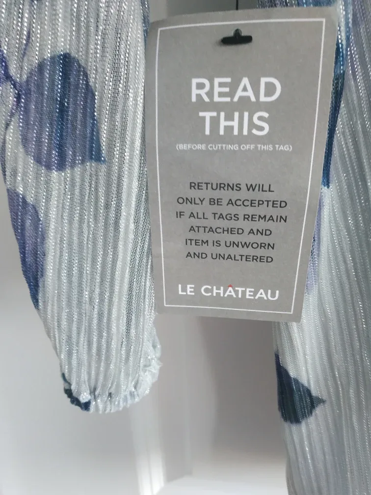 Silver dress with blue accents image indicator(5)