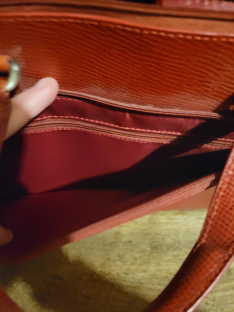 Red Leather Laptop Bag - photo 3