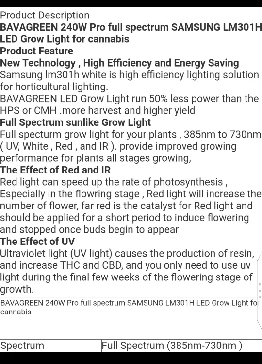 Bavagreen LED Pro Grow Light image indicator(7)