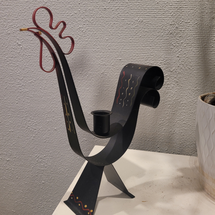 Vintage Metal Rooster Candle Holder - photo 4