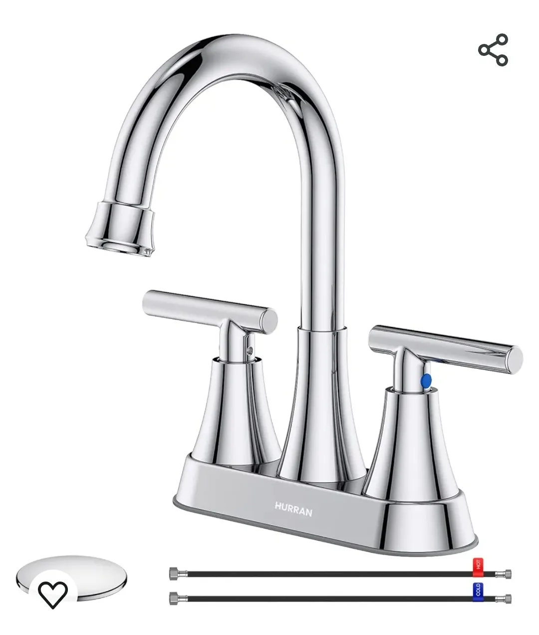 HURRAN Bathroom Sink Faucet image indicator(2)