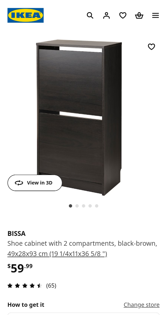 IKEA BISSA Shoe Cabinet - photo 3