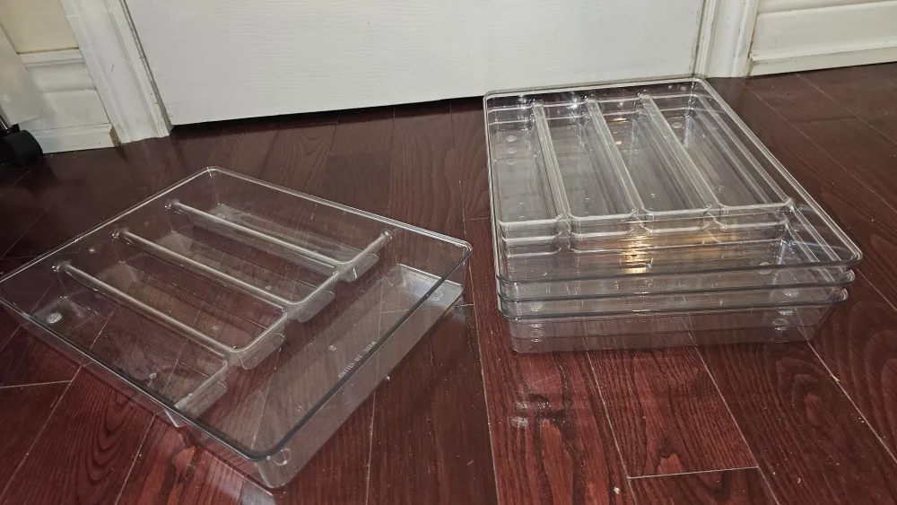 Set of 4 Clear Cutlery Trays thumbnail