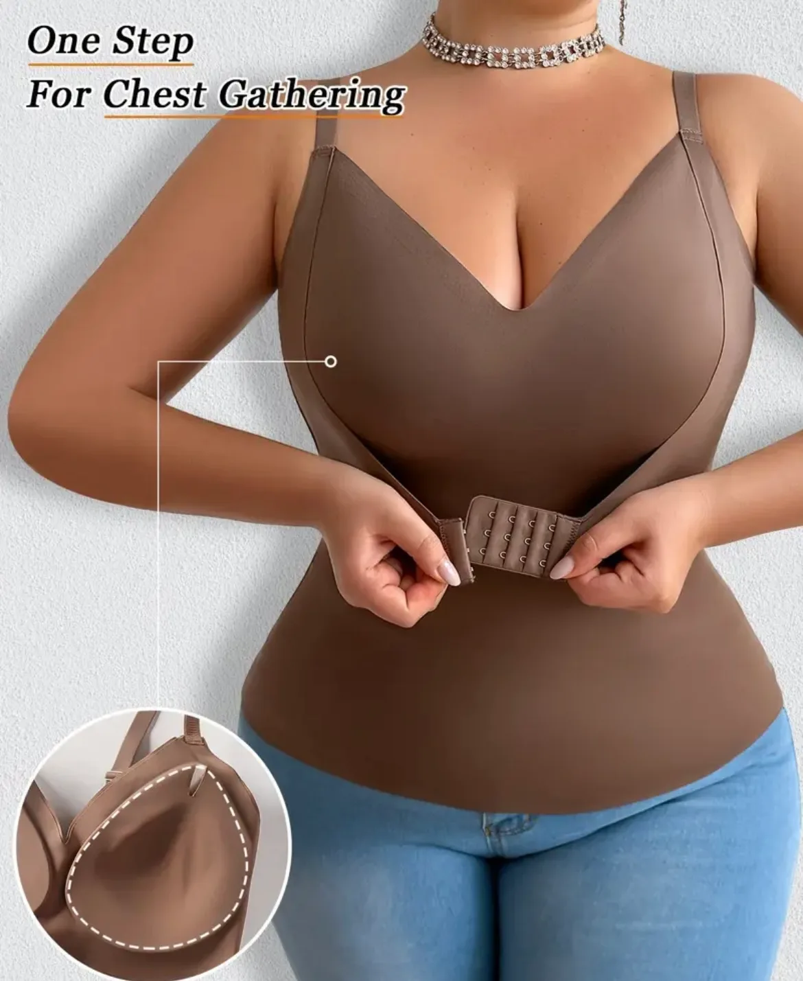 Brown shapewear top size 18 image indicator(3)