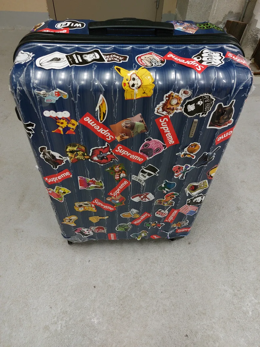 Blue Suitcase with Stickers image indicator(2)