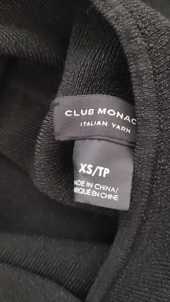 Club Monaco Black Knit Dress with Cutout Back image indicator(3)