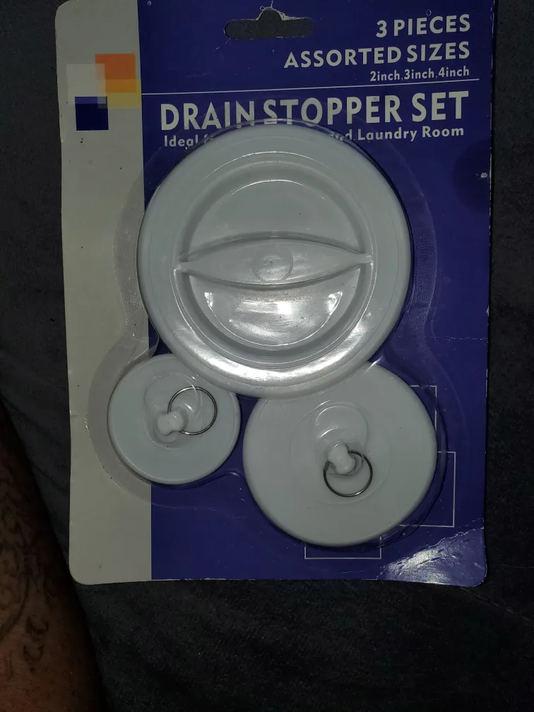 3 Piece Assorted Drain Stopper Set thumbnail