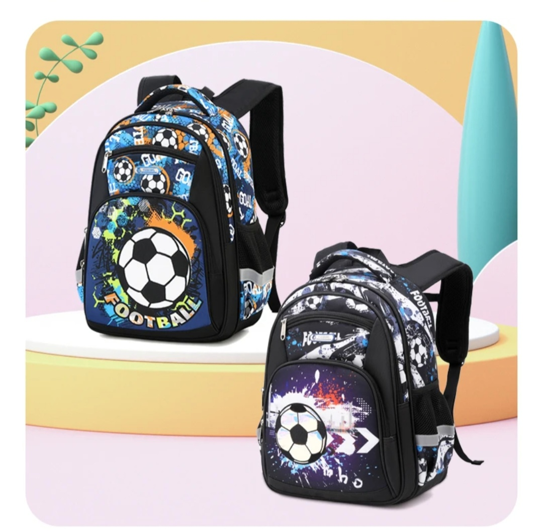 New Football Print School Backpack