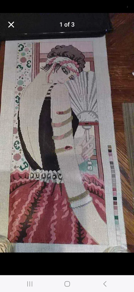 Needlepoint canvas - Art Deco Woman image indicator(2)