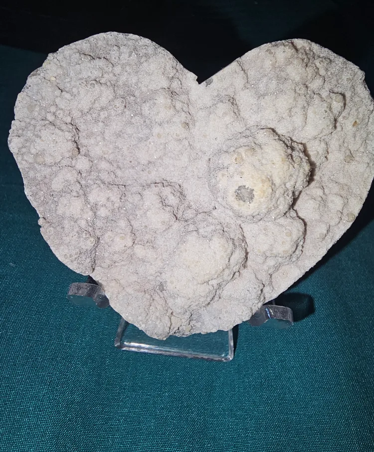 raw Heart Shaped apophyllite with Stand thumbnail