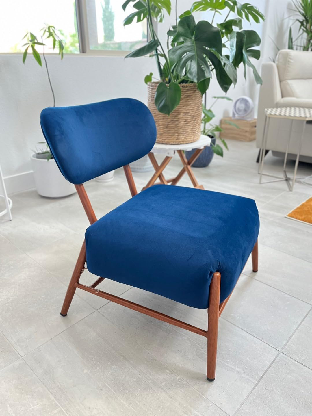 Mid Century Blue Accent Chair - photo 3