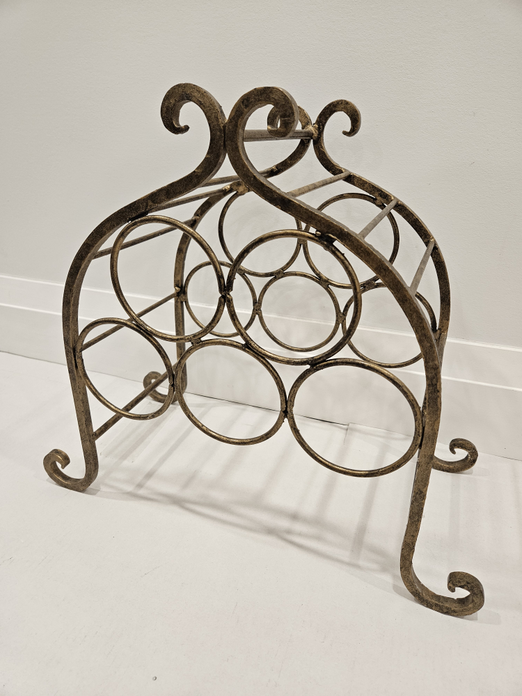 Gold Metal Wine Rack