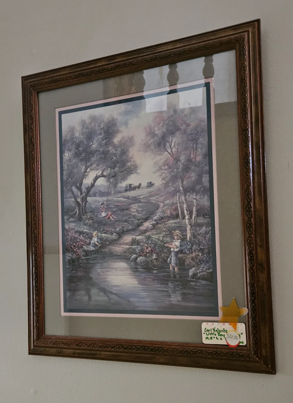 Carl Valente "Little Boy Fishing" Framed Print image indicator(3)