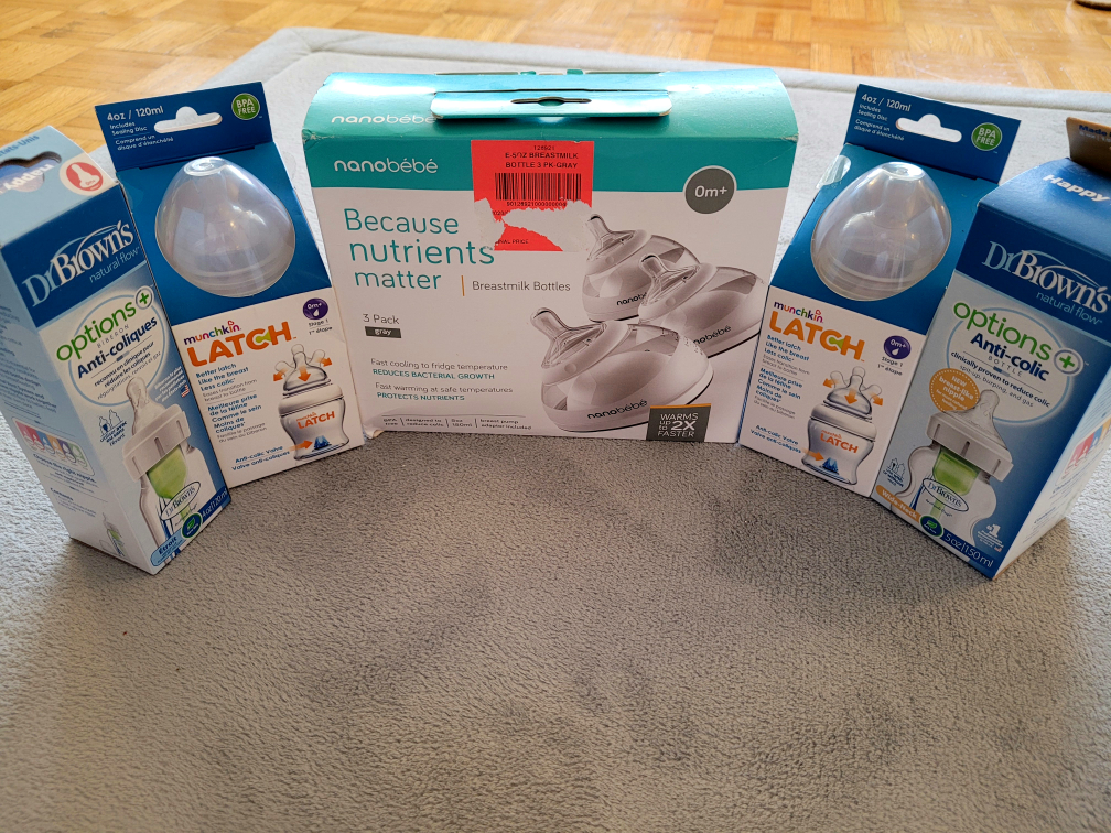 Set of Breastmilk Baby Bottles nanobebe, munchkin, Dr Browns - photo 2