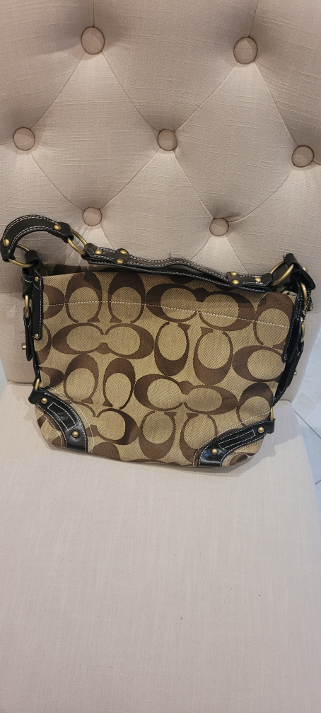 Coach Signature C  Brown & Tan  Shoulder Bag