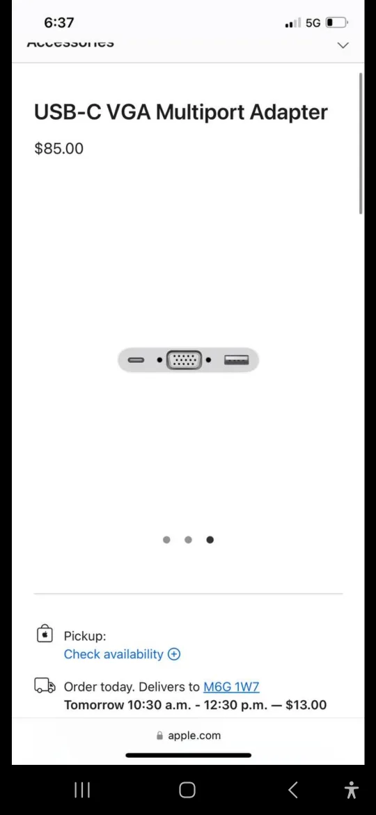 Apple USB-C to VGA Multiport Adapter image indicator(2)
