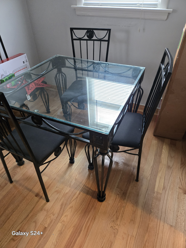 Glass Top Dining Table Set - photo 3