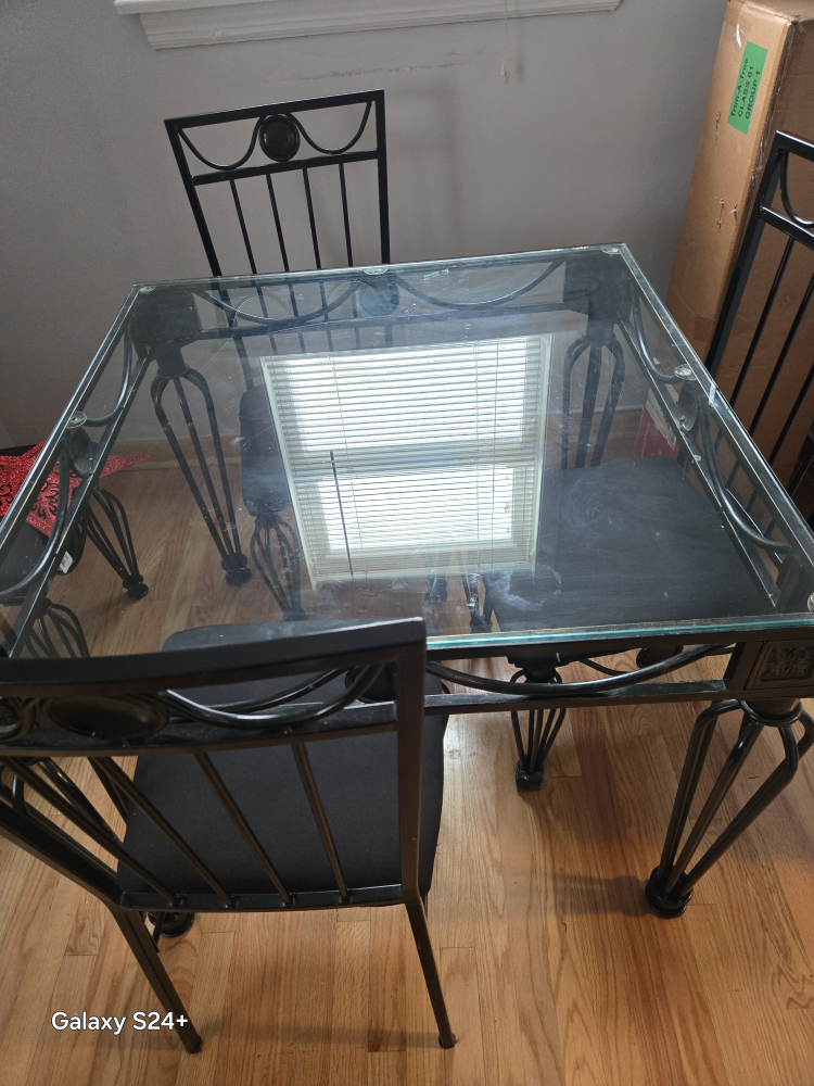 Glass Top Dining Table Set - photo 4