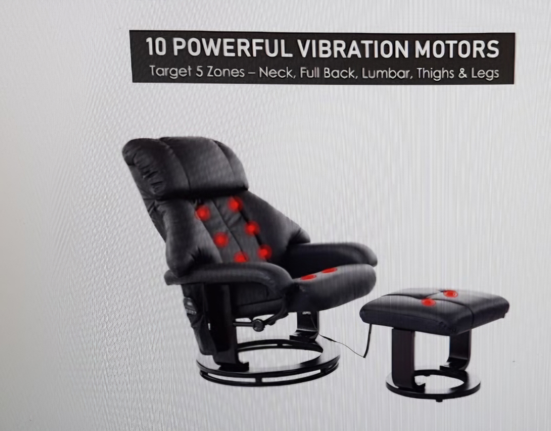 Massage Recliner with Ottoman