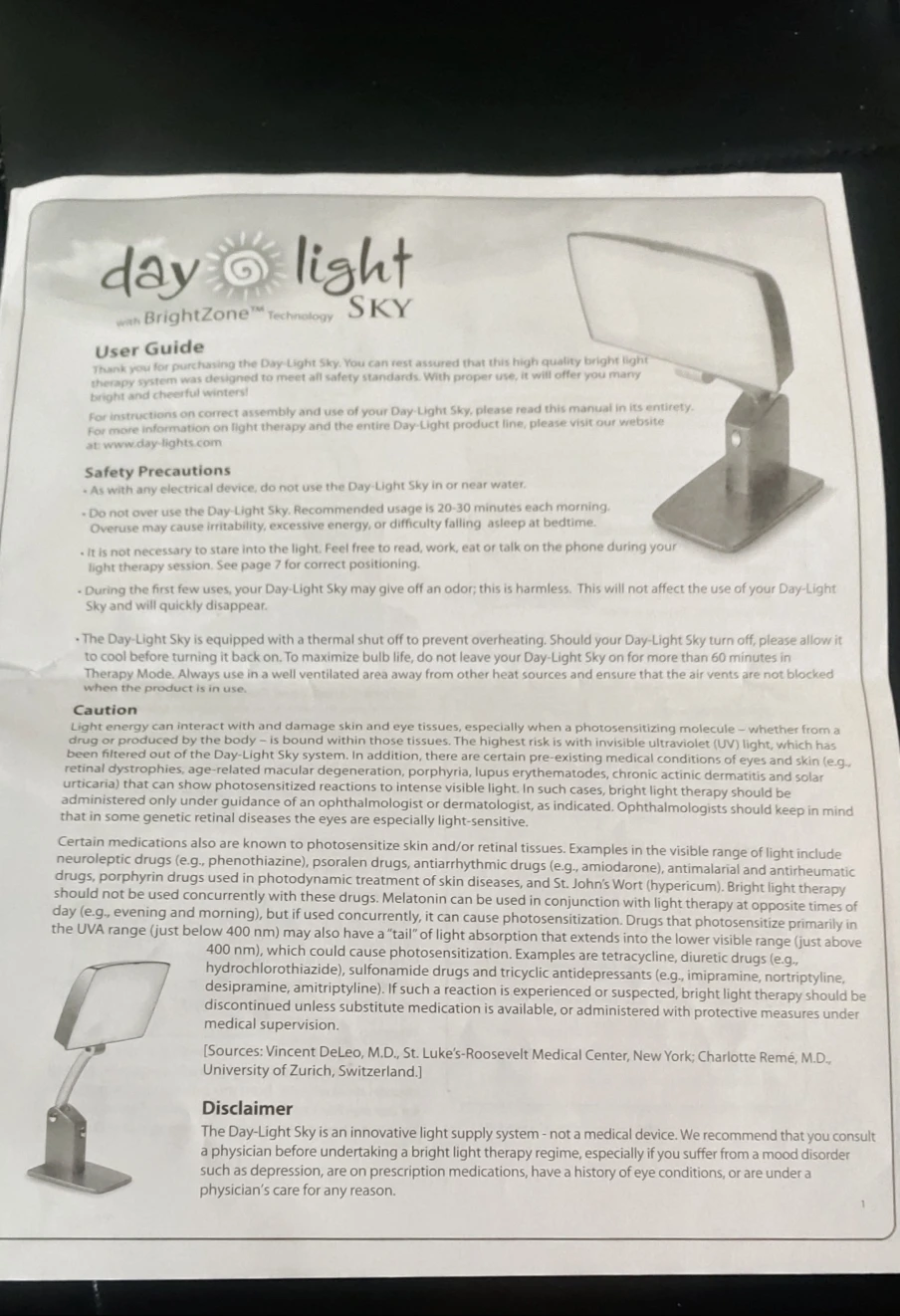 Daylight Sky Light Therapy Lamp - photo 3
