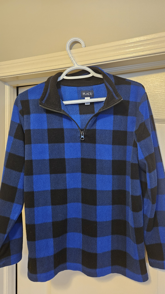 Place Blue and Black Plaid Fleece Pullover - photo 2