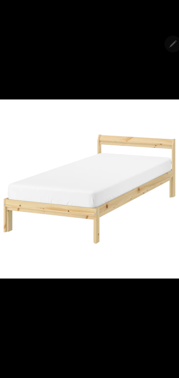 IKEA NEIDEN Full Bed Frame with IKEA Mattress
