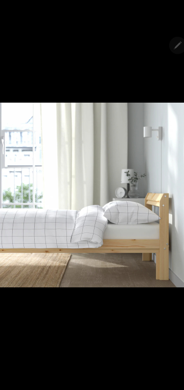 IKEA NEIDEN Full Bed Frame with IKEA Mattress - photo 3