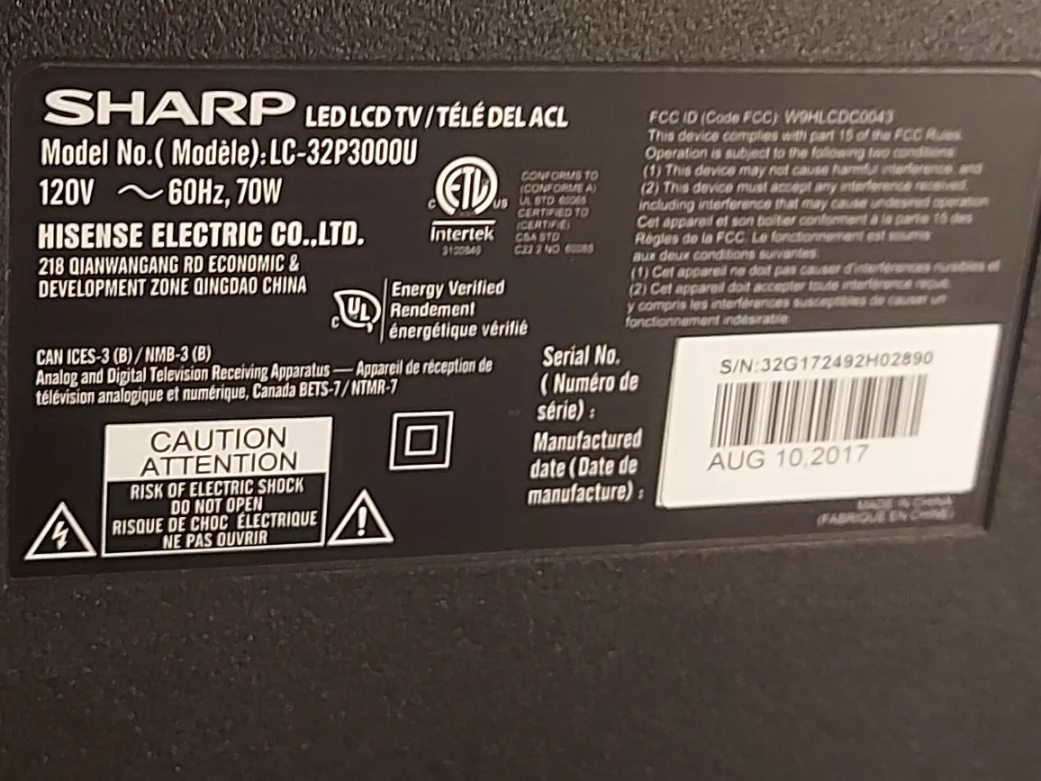 Sharp 32 inch LED TV image indicator(3)