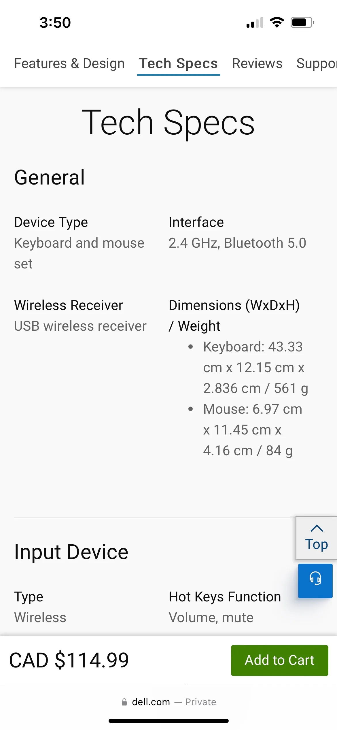 Dell Premier wireless keyboard & mouse (NEW) image indicator(5)