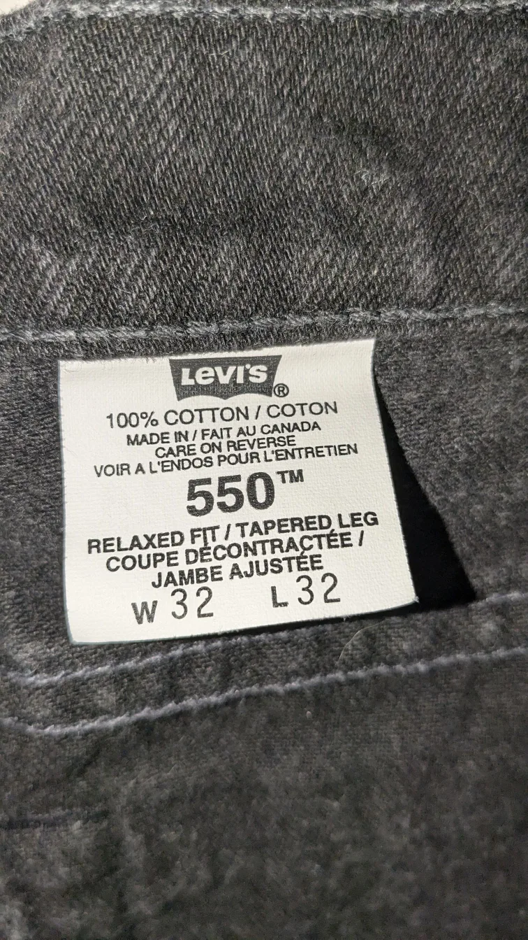 Levi's 550 Relaxed Fit Tapered Leg Jeans 32 x 32 Men's - NEW image indicator(2)