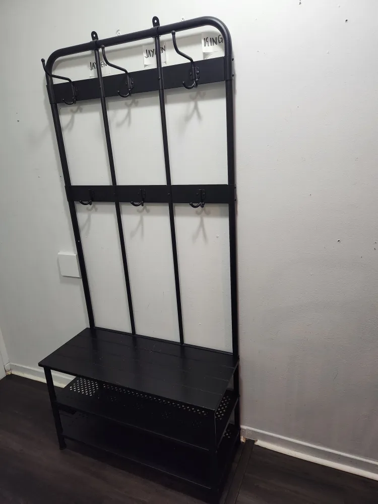 IKEA PINNIG Coat Rack with Shoe Storage Bench image indicator(7)