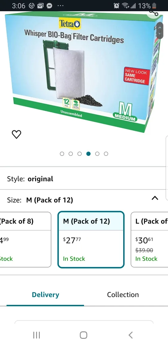 Tetra Aquarium Filter Cartridge, Bio-Bag Medium, 12 pack image indicator(3)