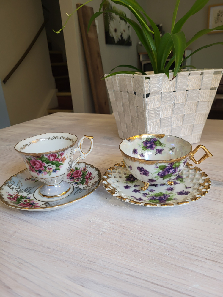 Shafford Vintage Teacup and Saucers