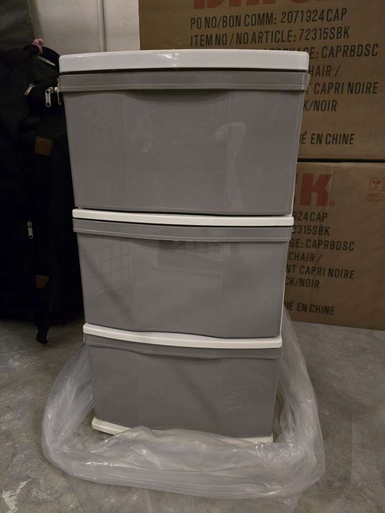 3-Drawer Storage Organizer plastic  material