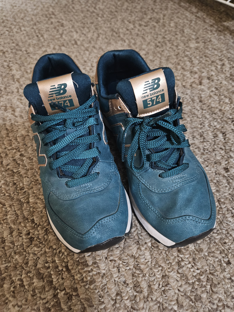 New Balance 574 Teal and Gold Suede limited edition - photo 3