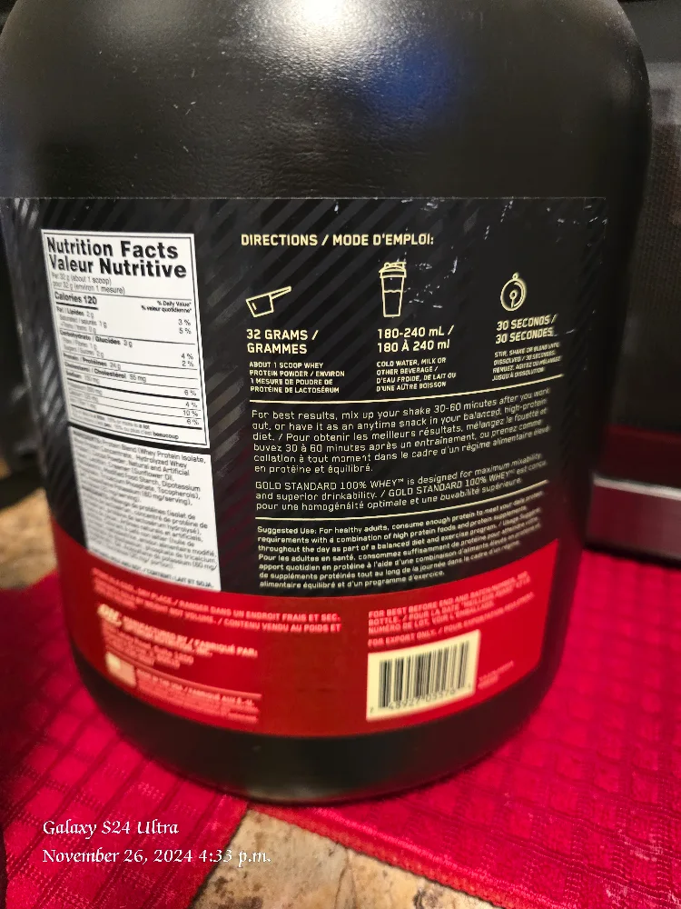 Optimum Nutrition Gold Standard 100% Whey Protein Powder image indicator(3)